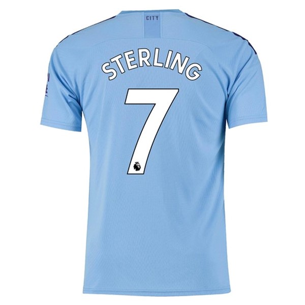 Camiseta Manchester City NO.7 Sterling Primera equipo 2019-20 Azul